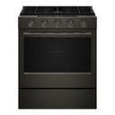 Kitchenaid® 30-Inch 5-burner Gas Slide-In Convection Range KSGS530SBE
