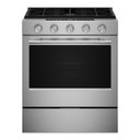Kitchenaid® 5.0 Cu. Ft. Smart Slide-in Gas Range with Convection Cooking Modes and 2-in-1 Burner KSGS530SPS