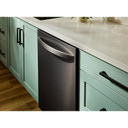 Whirlpool® 24-Inch Dishwasher with Total Coverage Wash Action and Auto Open Air Dry in Fingerprint Resistant Black Stainless WDTS8024SV