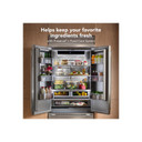 Kitchenaid® 20.8 Cu. Ft. 36" Built-In French Door Bottom Mount Refrigerator with Platinum Interior KBFN536SPS