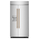 Kitchenaid® 25.1 Cu. Ft. 42" Built-In Side-by-Side Refrigerator features Exterior Water and Ice Dispenser with Measured Fill KBSD742SPS