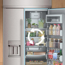 Kitchenaid® 25.1 Cu. Ft. 42" Built-In Side-by-Side Refrigerator features Exterior Water and Ice Dispenser with Measured Fill KBSD742SPS