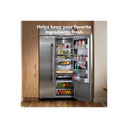 Kitchenaid® 25.1 Cu. Ft. 42" Built-In Side-by-Side Refrigerator features Exterior Water and Ice Dispenser with Measured Fill KBSD742SPS