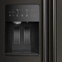 Kitchenaid® 20.8 Cu. Ft. Counter-Depth Side-by-Side Refrigerator with Exterior Ice and Water Dispenser in Black Ore KRSC536RBE