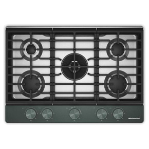 Kitchenaid® Gas-on-Metal Cooktop with an Integrated Wok Grate and CookShield™ Finish KCGK530SJP