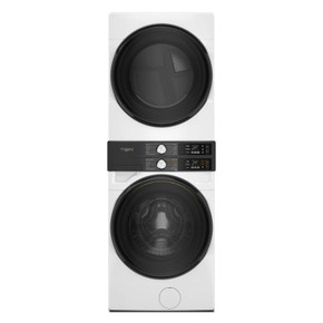 Whirlpool® Smart ENERGY STAR® Front Load Laundry Tower with FreshFlowTM Vent System and UV Clean Technology 5.2 cu. ft. I.E.C. Washer & 7.4 cu. ft. Electric Dryer YWEF5727TW