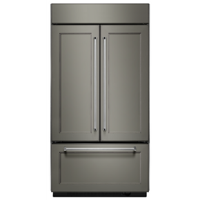 Kitchenaid® 24.2 Cu. Ft. 42 Width Built-In Panel Ready French Door Refrigerator with Platinum Interior Design KBFN502EPA