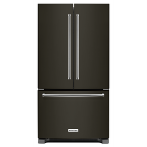 Kitchenaid® 20 cu. ft. 36-Inch Width Counter-Depth French Door Refrigerator with Interior Dispense and PrintShield™ Finish KRFC300EBS
