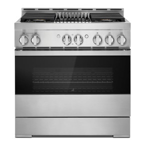 Jennair® 36" NOIR™ Gas Professional-Style Range with Infrared Grill JGRP636HM Jennair® 36" NOIR™ Gas Professional-Style Range with Infrared Grill JGRP636HM