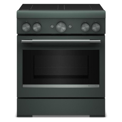 Kitchenaid® 30-Inch 4-Element Induction Freestanding Commercial-Style Range with Air Fry KFIS930SJP