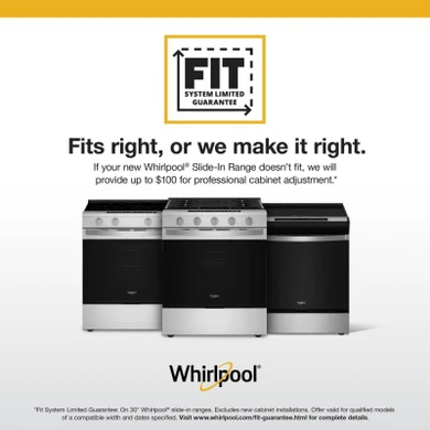 Whirlpool® 30-inch Gas Smart Range with No Preheat Mode and Steam Clean WSGS3330TS