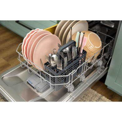 Whirlpool® 18" Stainless Steel Dishwasher with Half Load Cycle and Triple Spray Arms - 48 dBA WDFS5118SS