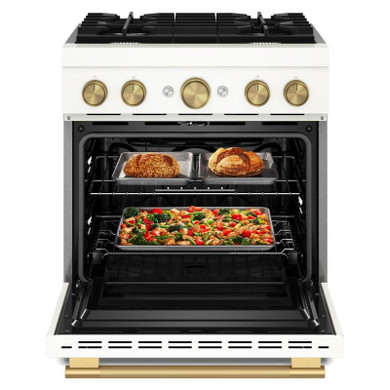 KitchenAid® 30-Inch 4 Burner Commercial-Style Dual Fuel Range with No Preheat Air Fry Mode KFDS930SPL