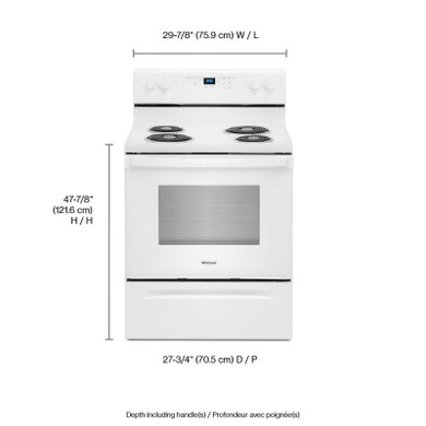 4.8 cu. ft. Whirlpool® electric range with Keep Warm setting YWFC315S0JS