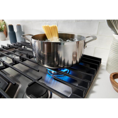 Whirlpool® 30-inch Gas Cooktop with EZ-2-Lift™ Hinged Cast-Iron Grates WCGK5030PB