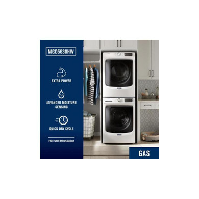 Maytag® Front Load Gas Dryer with Extra Power and Quick Dry cycle - 7.3 cu. ft. MGD5630HW