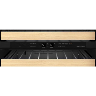 Kitchenaid® 24" Panel-Ready Undercounter Wine Cellar with Wood-Front Racks KUWR214KPA
