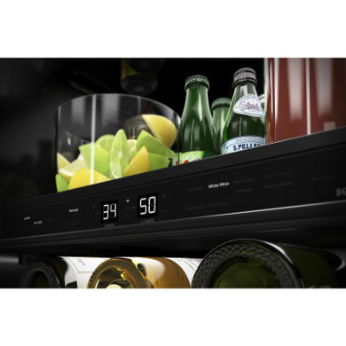 Kitchenaid® 24" Beverage Center with Glass Door and Wood-Front Racks KUBL214KSB