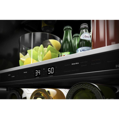 Kitchenaid® 24" Beverage Center with Glass Door and Metal-Front Racks KUBR314KBS