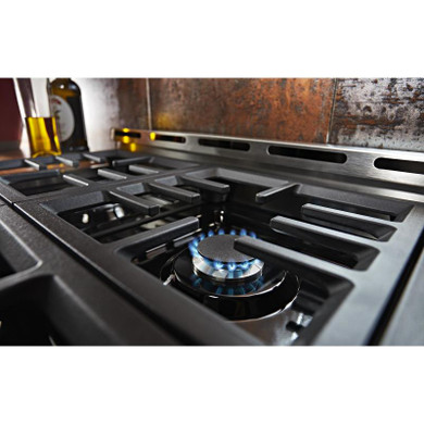 KitchenAid® 36'' Smart Commercial-Style Gas Range with 6 Burners KFGC506JSS