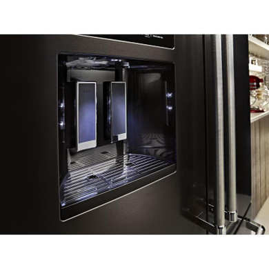 Kitchenaid® 26.8 Cu. Ft. Standard-Depth French Door Refrigerator with Exterior Ice and Water Dispenser KRFF577KBS