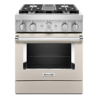 KitchenAid® 30'' Smart Commercial-Style Dual Fuel Range with 4 Burners KFDC500JMH