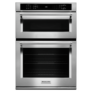 Kitchenaid® 30" Combination Wall Oven with Even-Heat™ True Convection (Lower Oven) KOCE500ESS