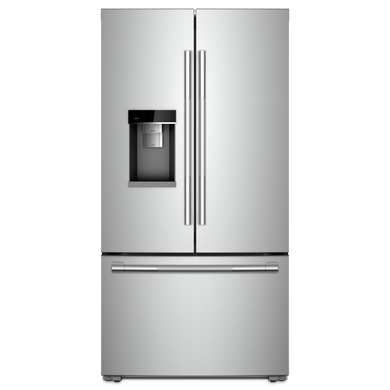 Jennair® RISE™ 72” Counter-Depth French Door Refrigerator with Obsidian Interior JFFCC72EHL