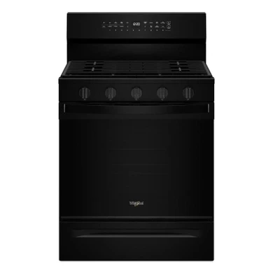Whirlpool® 30-inch Smart Gas Range with True Convection, Steam/Self Cleaning, Rapid Preheat 5.3 CuFt Capacity WFGS7530RB