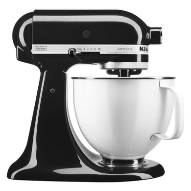 Kitchenaid® Artisan® Series Tilt-Head Stand Mixer with 5 Quart  White Colorfast Finish Stainless Steel Bowl KSM150WPOB