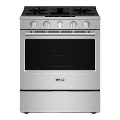 Maytag® 30-Inch Wide Slide-In Gas Range with Grill Mode and No Preheat Air Fry - 5.0 Cu. Ft. MSGS7030SZ