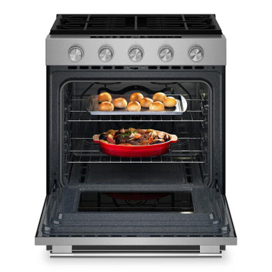 Kitchenaid® 30-Inch 5-Element Gas Slide-In Convection Range KSGS330SPS