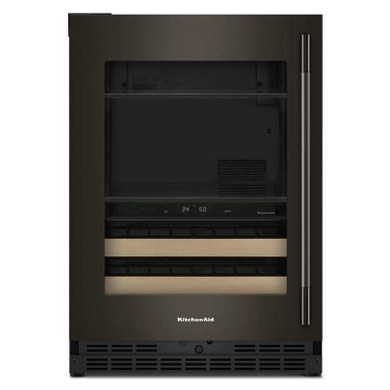 Kitchenaid® 24" Beverage Center with Glass Door and Wood-Front Racks KUBL524SBE