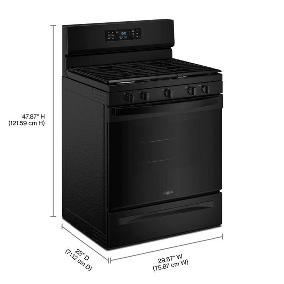 Whirlpool® 30-inch Gas Range with Air Cooking Technology and Steam Clean WFGS4530SB