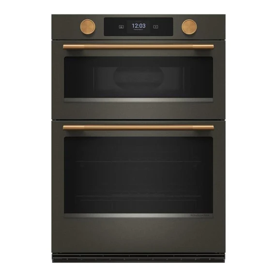Kitchenaid® 30-inch Smart Electric Combo Wall Oven with Assisted Cooking Modes - Black Ore KOEC730SBE