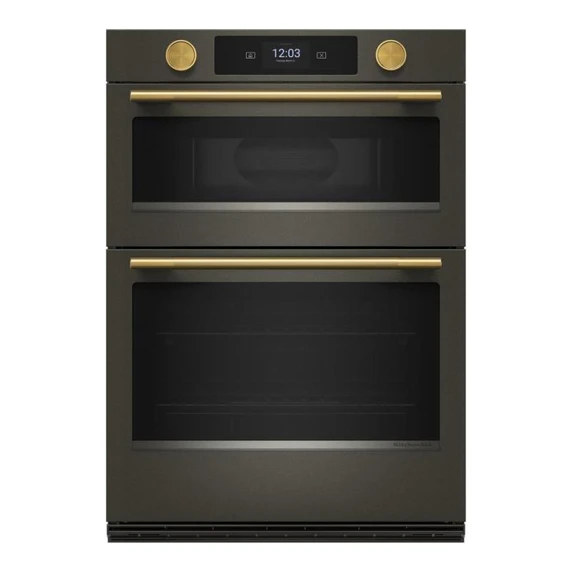 Kitchenaid® 30-inch Smart Electric Combo Wall Oven with Assisted Cooking Modes - Black Ore KOEC730SBE