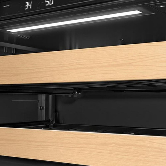Kitchenaid® 24" Beverage Center with Glass Door and Wood-Front Racks KUBR524SJP