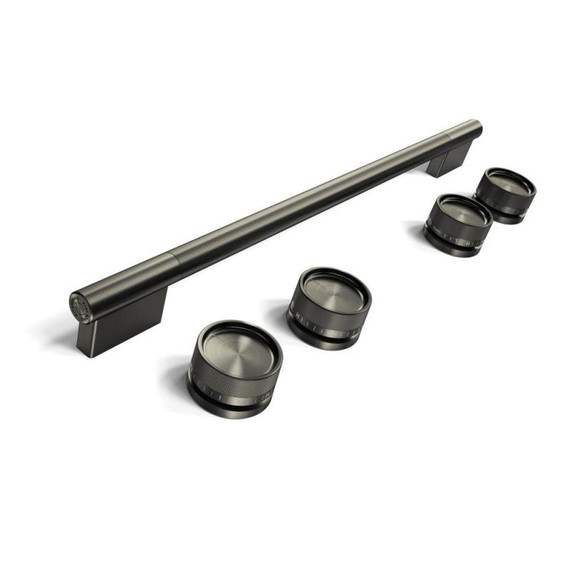 Black Ore Handle and Knob Hardware Accessory Kit for KitchenAid® Slide-In Convection Electric Range W11773969