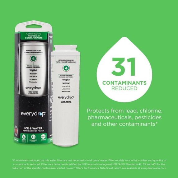 everydrop® Refrigerator Water Filter 4 - EDR4RXD1 (Pack of 1) EDR4RXD1