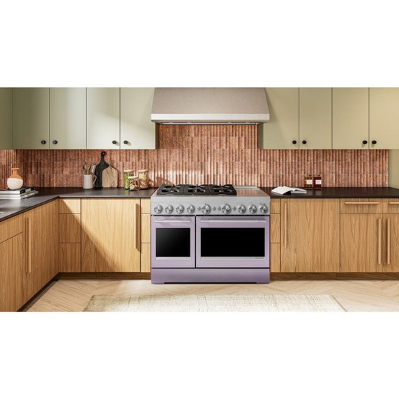 Kitchenaid® 48-Inch 6 Burner Commercial-Style Dual Fuel Range with Griddle KFDD948SWF