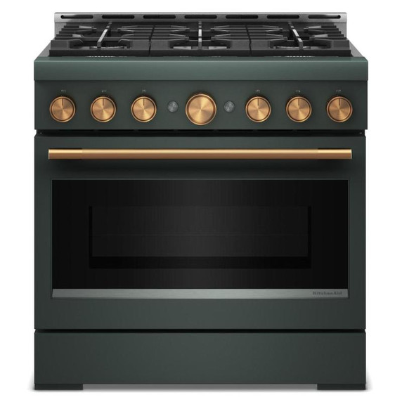 KitchenAid® 36-Inch 6 Burner Commercial-Style Gas Range with No Preheat Air Fry Mode KFGS936SJP