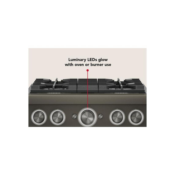 KitchenAid® 30-Inch 4 Burner Commercial-Style Dual Fuel Range with No Preheat Air Fry Mode KFDS930SBE