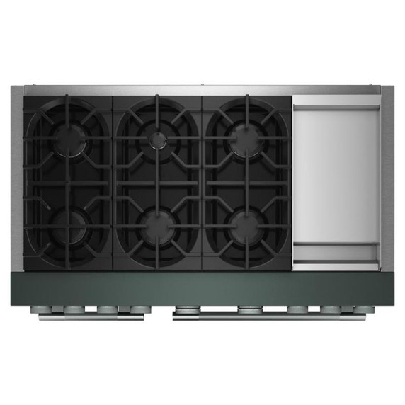 Kitchenaid® 48-Inch 6 Burner Commercial-Style Dual Fuel Range with Griddle KFDD948SJP