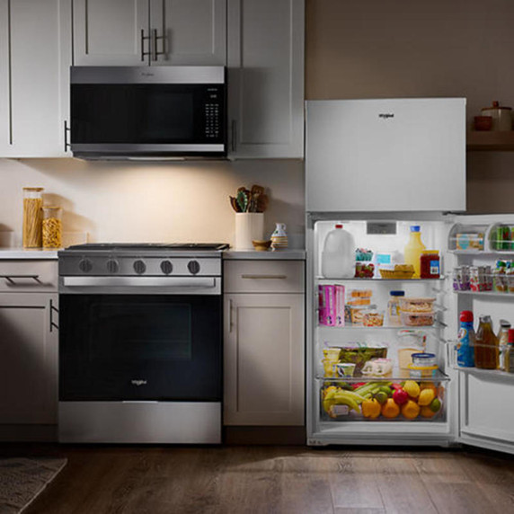 Whirlpool® 28-inch Wide Top Freezer Refrigerator with Total Coverage Cooling- 14 Cu. Ft. WRTX3314TB