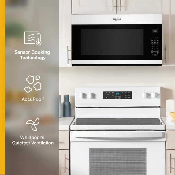 Whirlpool® 2.1 cu. ft. Microwave Hood with 4-Speed Venting YWMMS5630TW