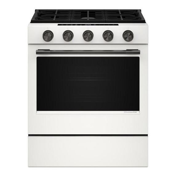 Kitchenaid® 5.0 Cu. Ft. Smart Slide-in Gas Range with Convection Cooking Modes and 2-in-1 Burner KSGS530SPL