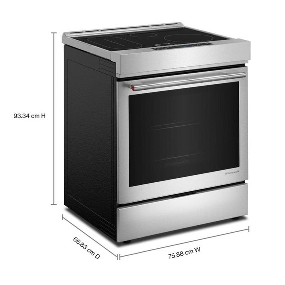 Kitchenaid® 30-Inch 4-Element Induction Slide-In Convection Range with Air Fry KSIS730TPS