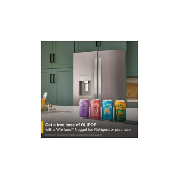 Whirlpool® 36-inch True Counter Depth 3-Door French Door Refrigerator with Nugget Ice - 23.4 cu. ft. WRFC7436TZ