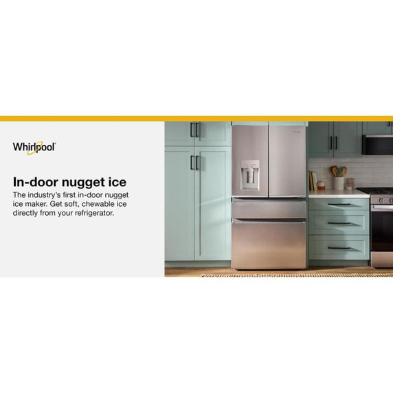 Whirlpool® 36-inch True Counter Depth 4-Door French Door Refrigerator with Nugget Ice - 22 cu. ft. WRMC7436TZ