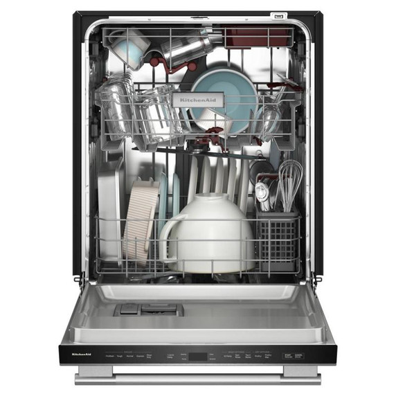 Kitchenaid® 360° Max Jets™ Third Rack Dishwasher with Stemware Shield and Stemware Clips, 44 dBA KDTS434SPS